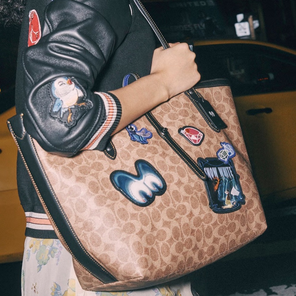 Coach x Dark Disney Signature Market Tote in Signature Patchwork
